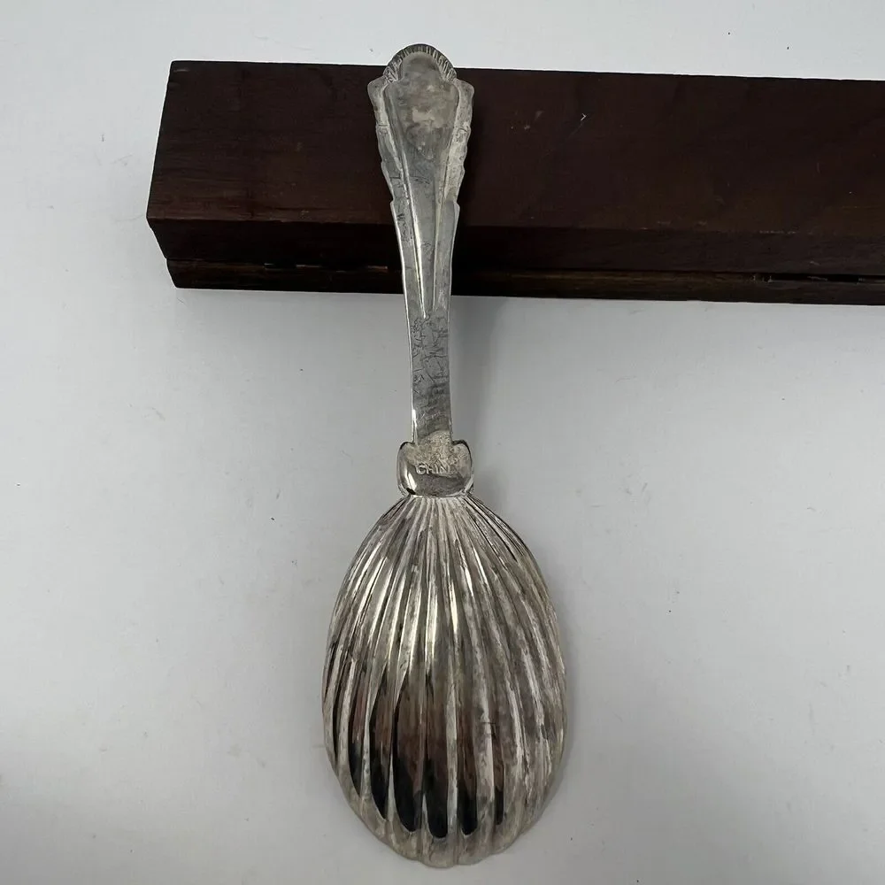 Vintage Silver Plated Ornate Pineapple Pinecone Design Fruit Spoon